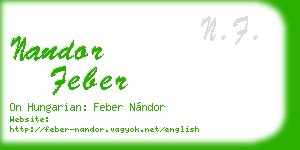 nandor feber business card
